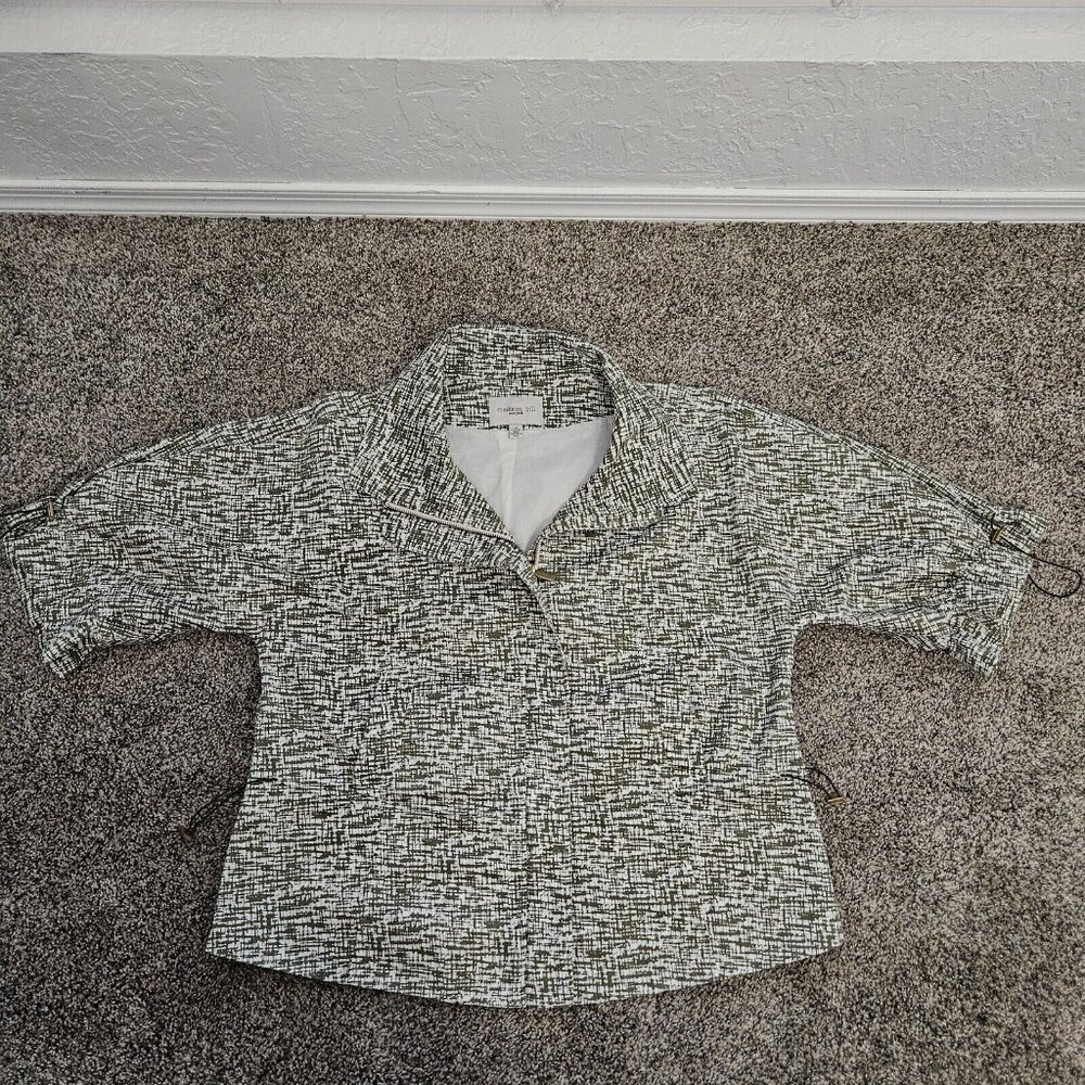Womens Sz Large Madison Hill New York Jacket Womens Olive Green Boho Cottage - Picture 13 of 16